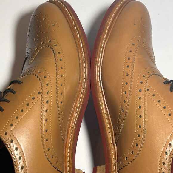 Samuel Windsor Flintsham Brogue Wingtip Mens UK 11G / US 11.5W Tan Leather Dress - Picture 15 of 15
